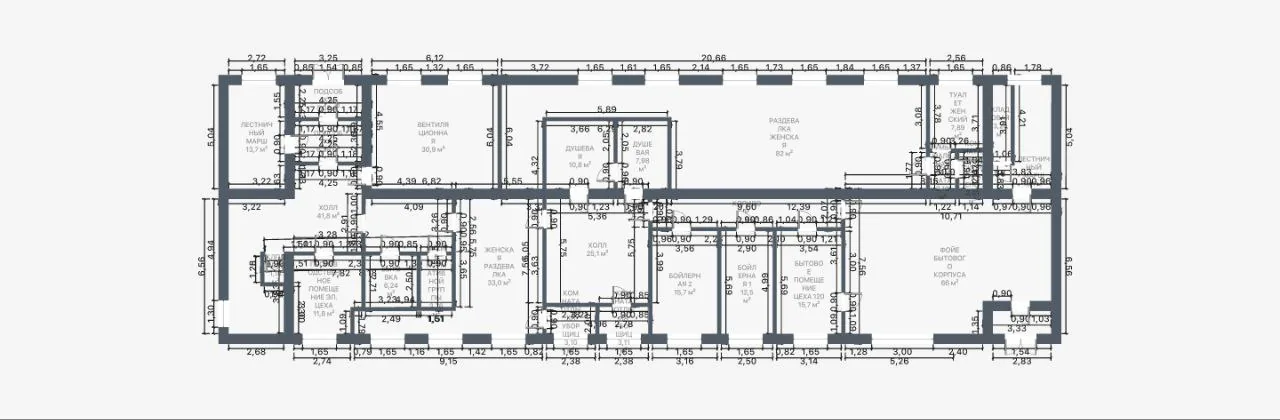 РЖД здание душевых — планы — изображение 01